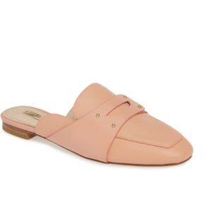 NIB Louise et Cie Slip On Mules Lo Charriet Nude